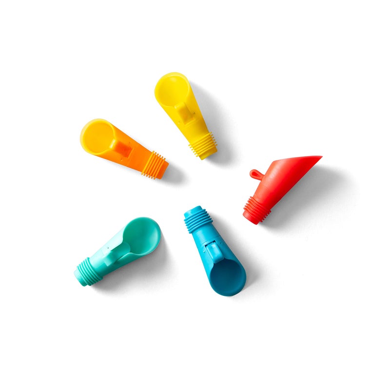 Houdini Flipper Wine Pourer Bottle Stoppers, Set of 2, Assorted Colors - Image 2